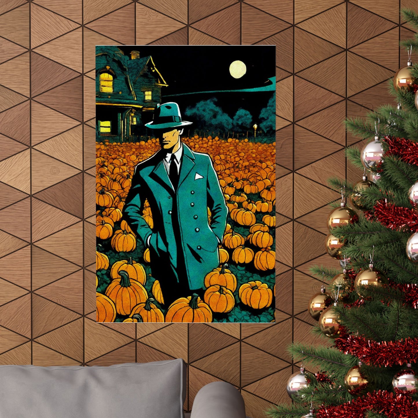 "Tormented Stroll through the pumpkin patch" Matte Vertical Posters