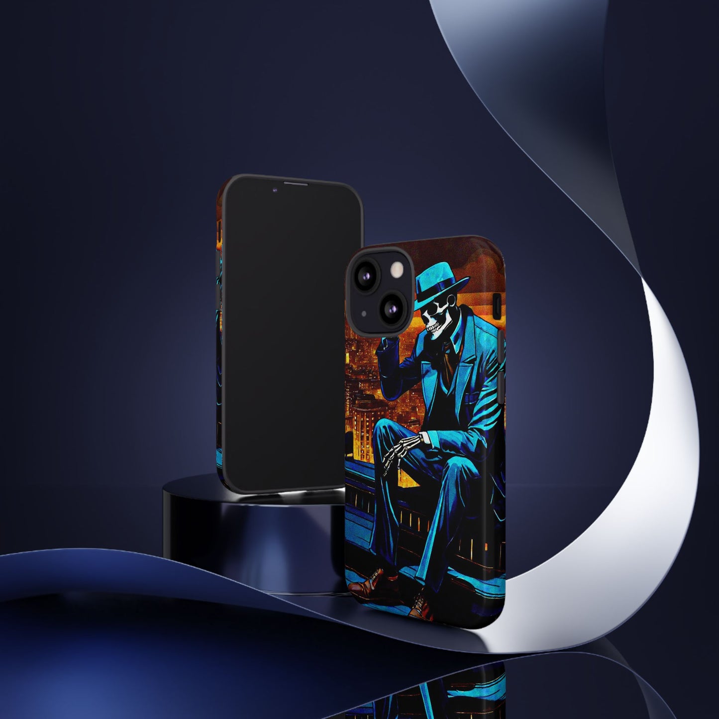 "Night On the Ton" Urban Skeleton Tough Case Stylish Phone Protection for Trendsetters