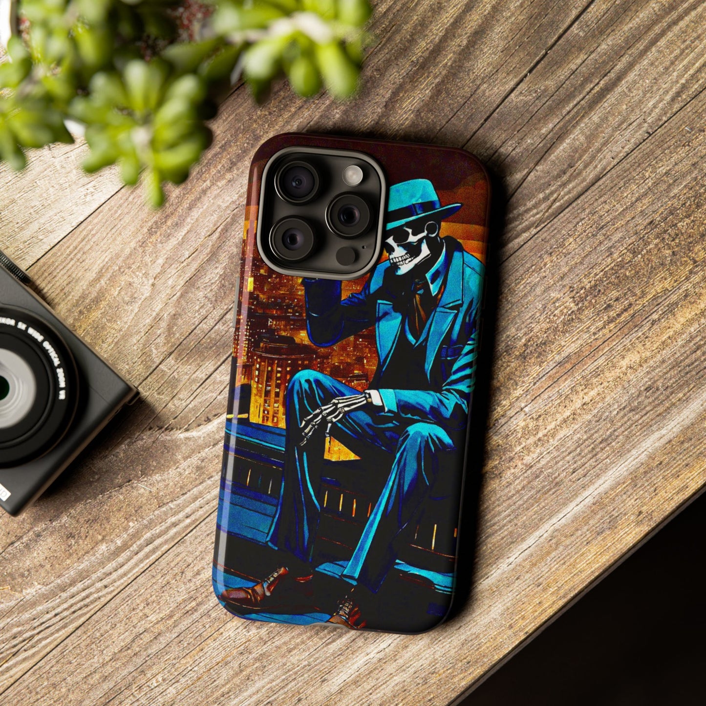 "Night On the Ton" Urban Skeleton Tough Case Stylish Phone Protection for Trendsetters