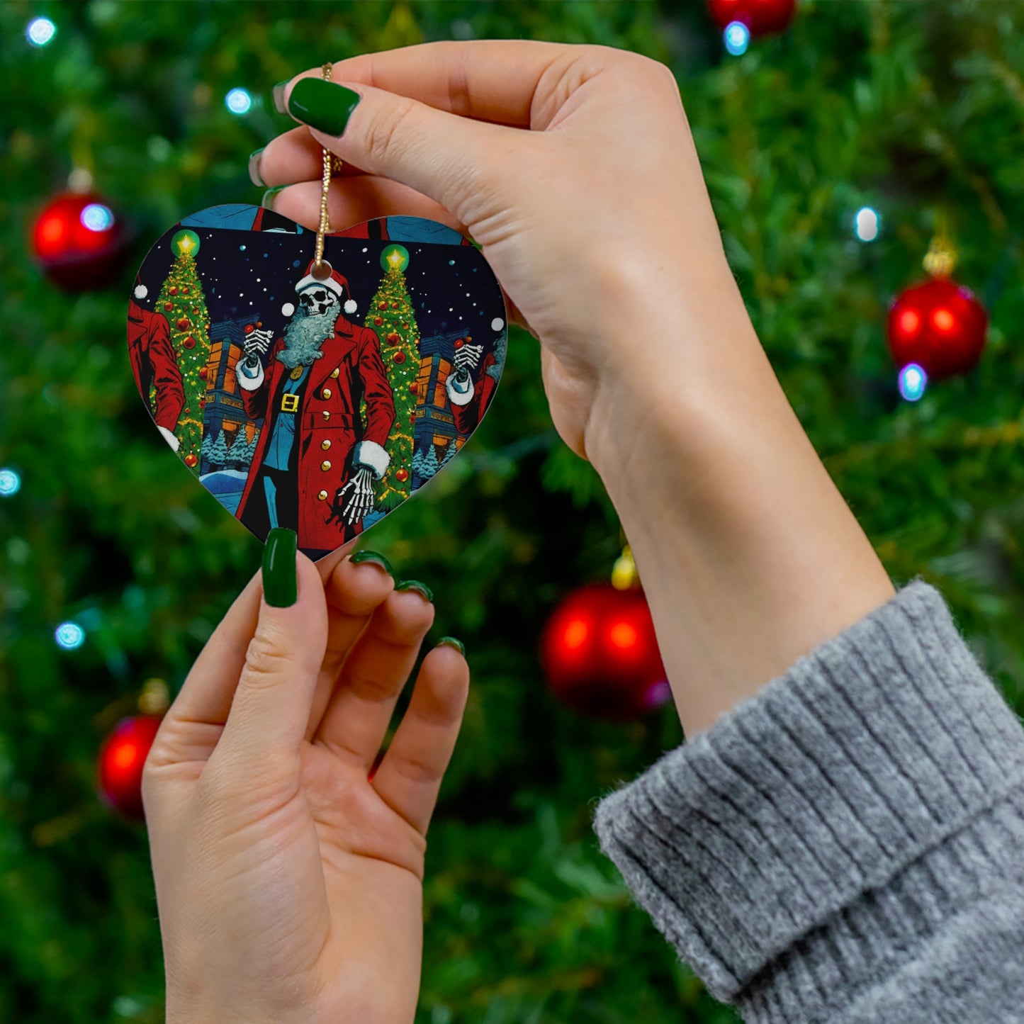 "Merry Christmas Mr.Bonez !" Ceramic Ornament