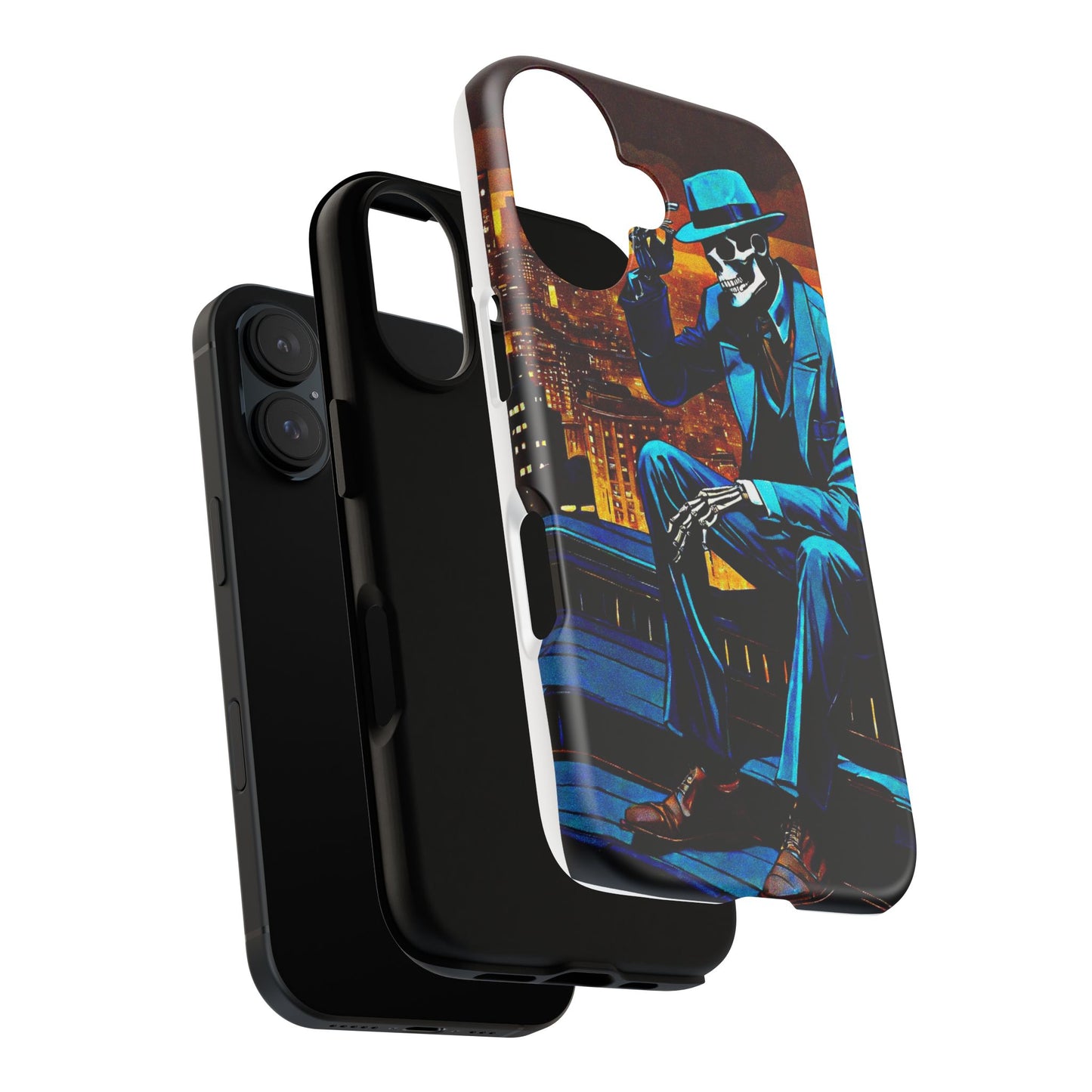 "Night On the Ton" Urban Skeleton Tough Case Stylish Phone Protection for Trendsetters