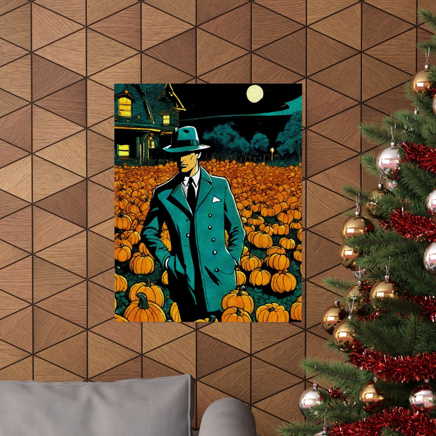 "Tormented Stroll through the pumpkin patch" Matte Vertical Posters