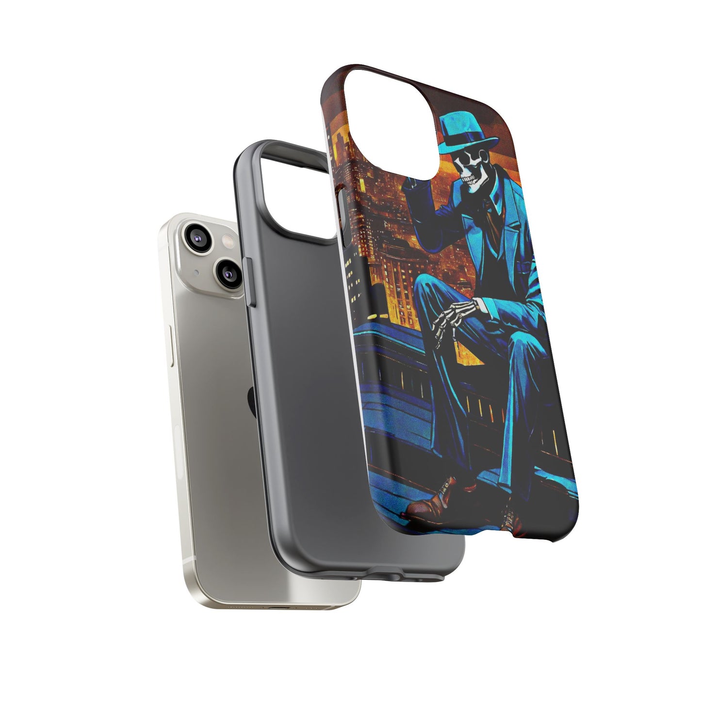 "Night On the Ton" Urban Skeleton Tough Case Stylish Phone Protection for Trendsetters