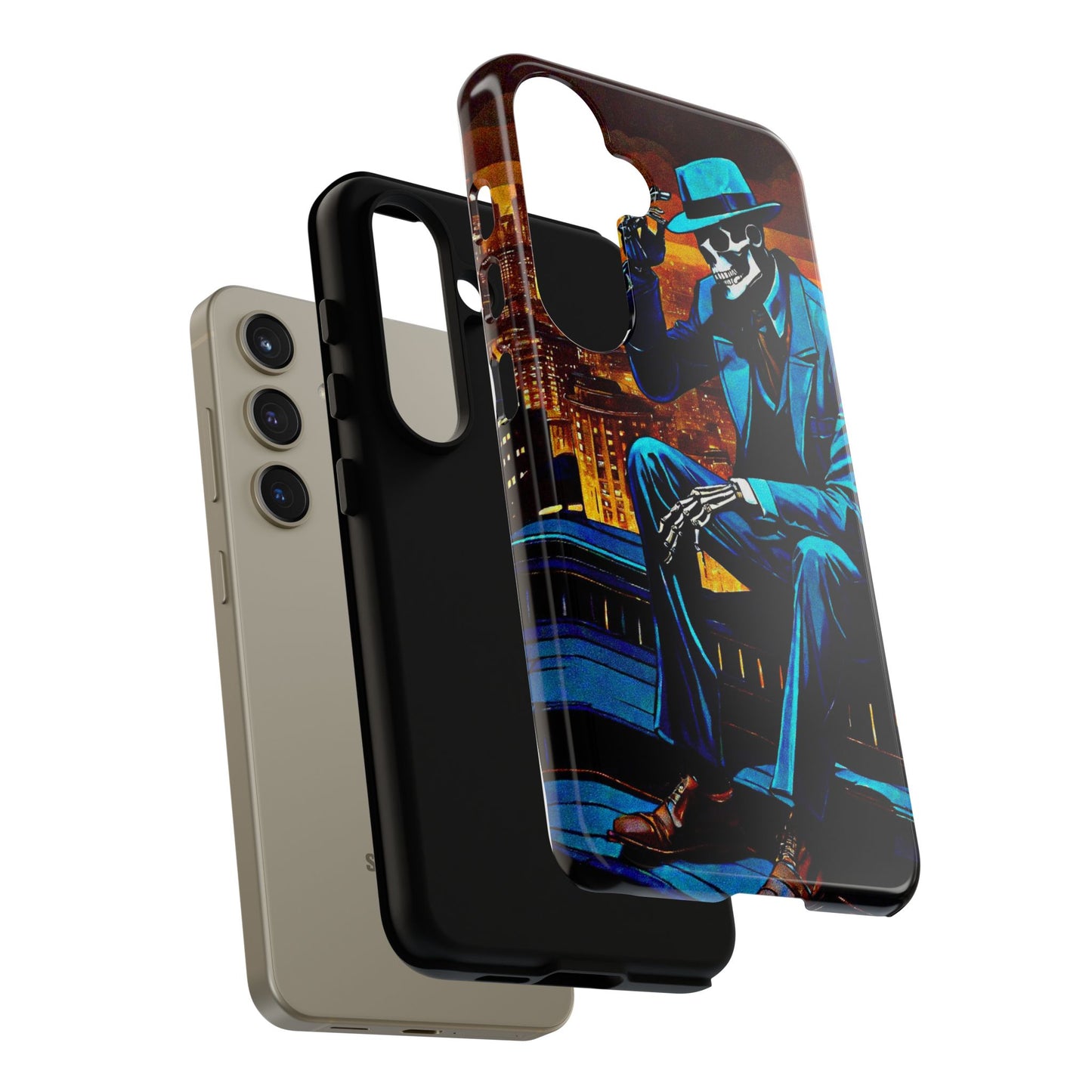 "Night On the Ton" Urban Skeleton Tough Case Stylish Phone Protection for Trendsetters