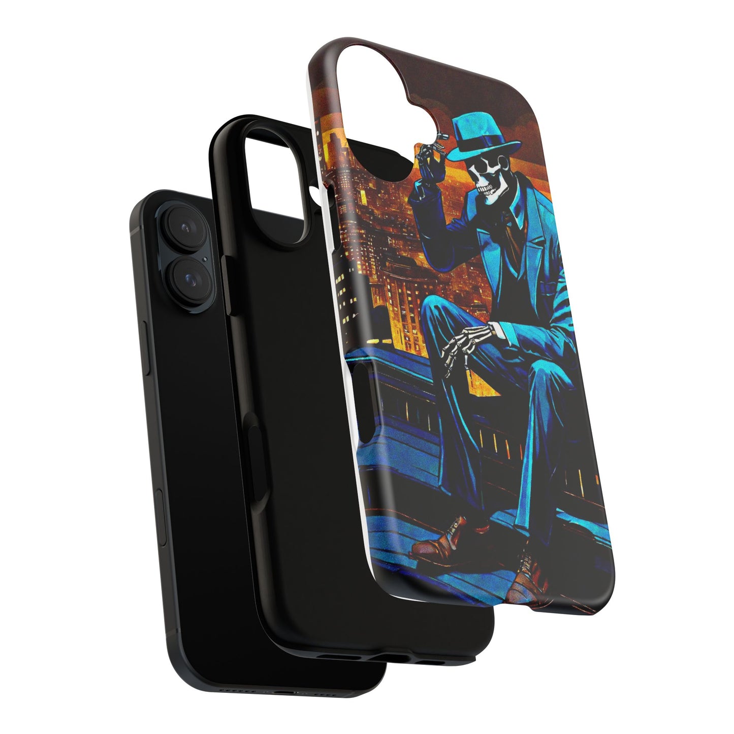 "Night On the Ton" Urban Skeleton Tough Case Stylish Phone Protection for Trendsetters