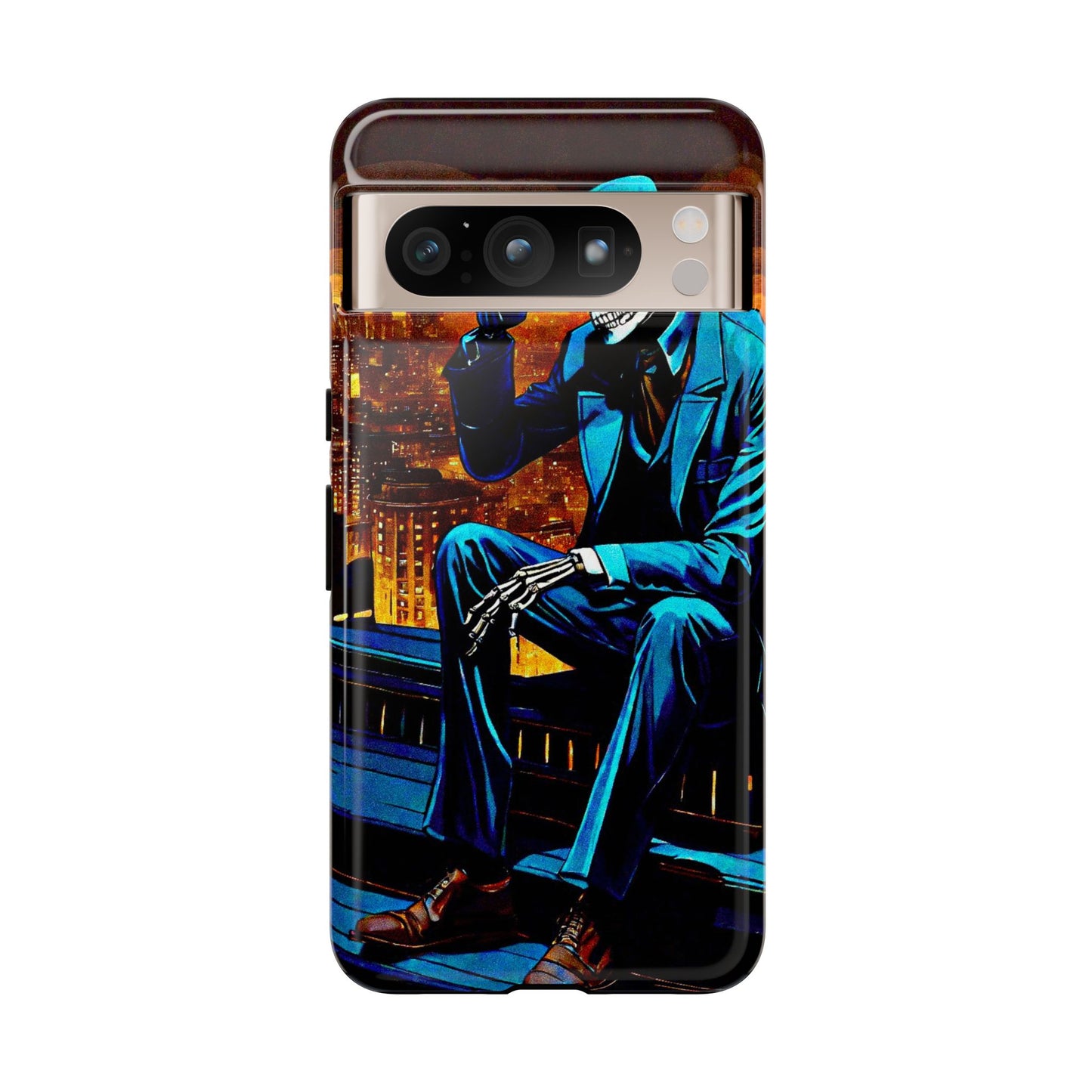 "Night On the Ton" Urban Skeleton Tough Case Stylish Phone Protection for Trendsetters