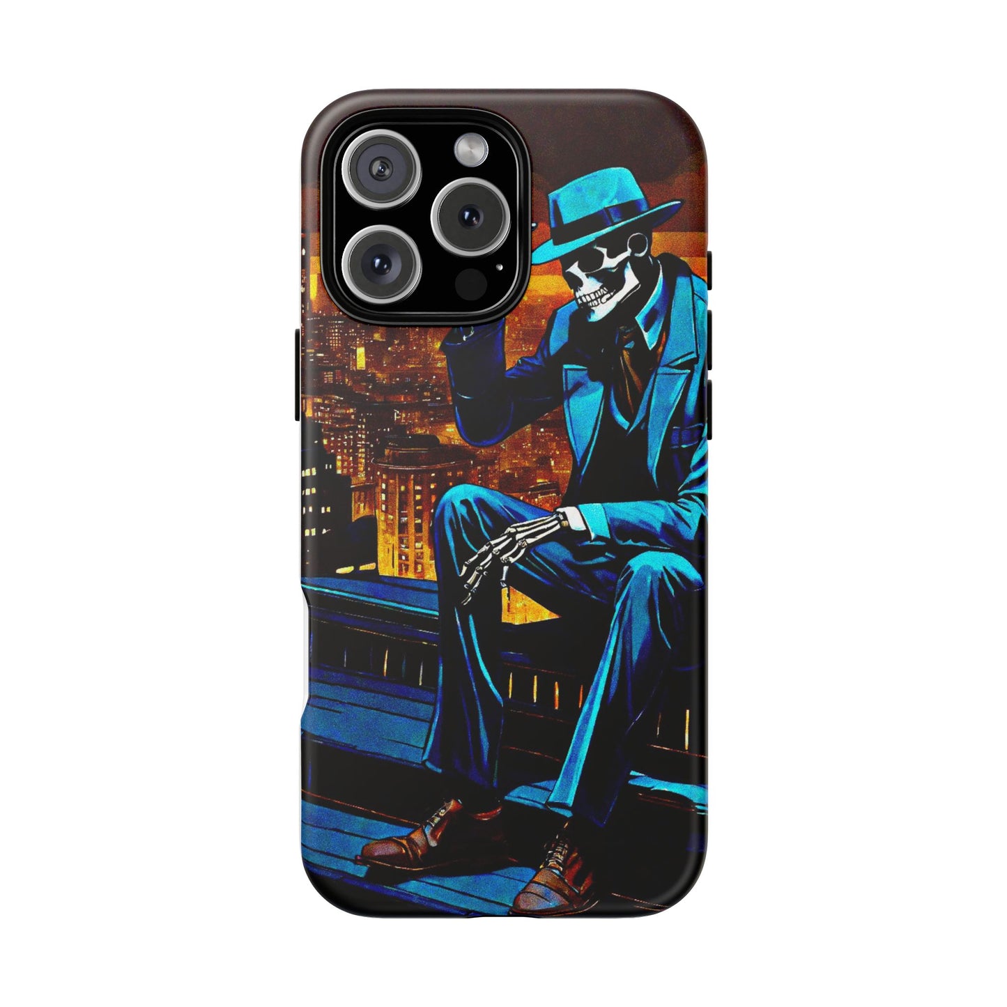 "Night On the Ton" Urban Skeleton Tough Case Stylish Phone Protection for Trendsetters