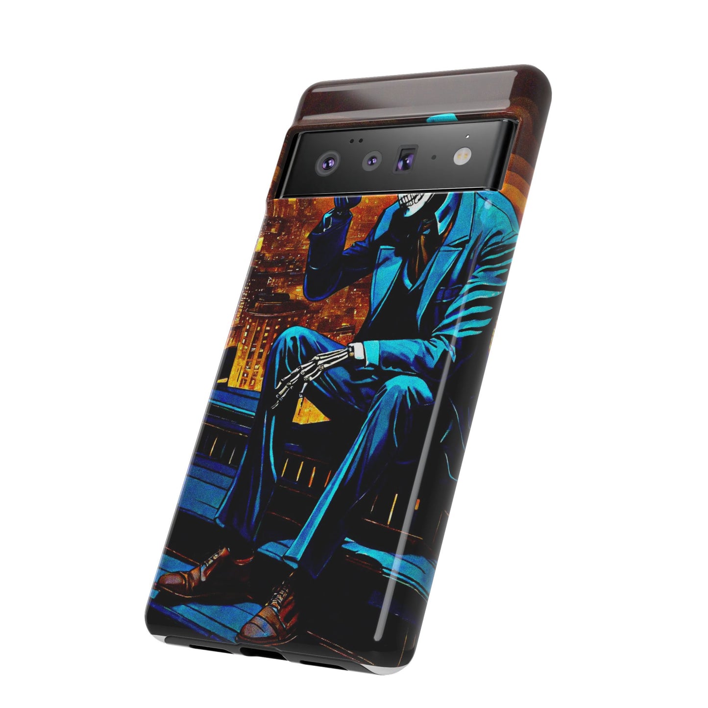 "Night On the Ton" Urban Skeleton Tough Case Stylish Phone Protection for Trendsetters