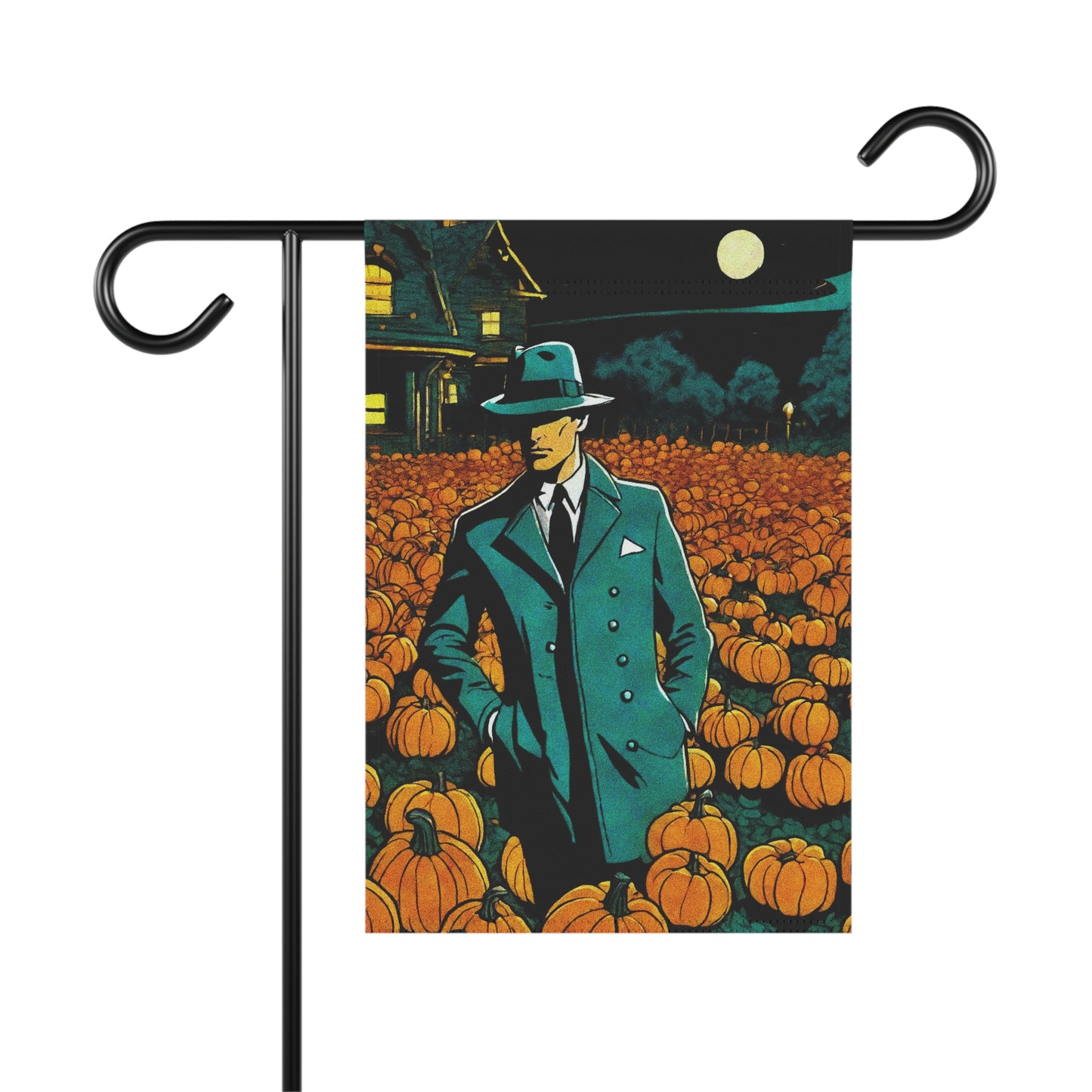 "Tormented Stroll Through The Pumpkin Patch" Garden & House Banner