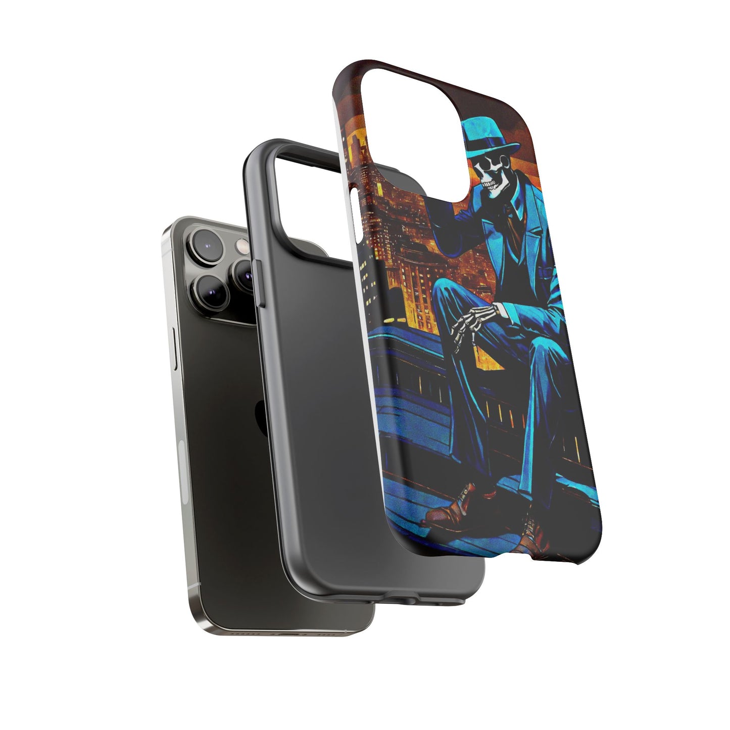 "Night On the Ton" Urban Skeleton Tough Case Stylish Phone Protection for Trendsetters