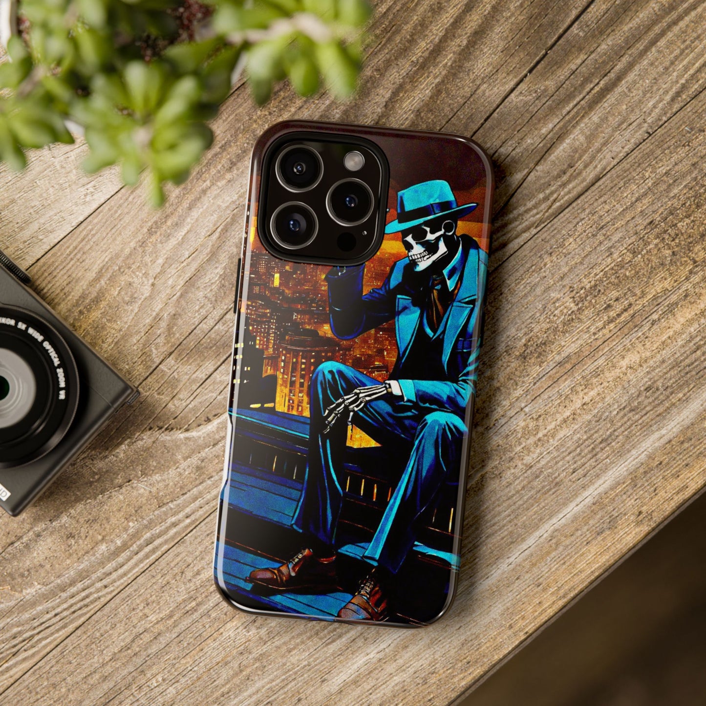 "Night On the Ton" Urban Skeleton Tough Case Stylish Phone Protection for Trendsetters