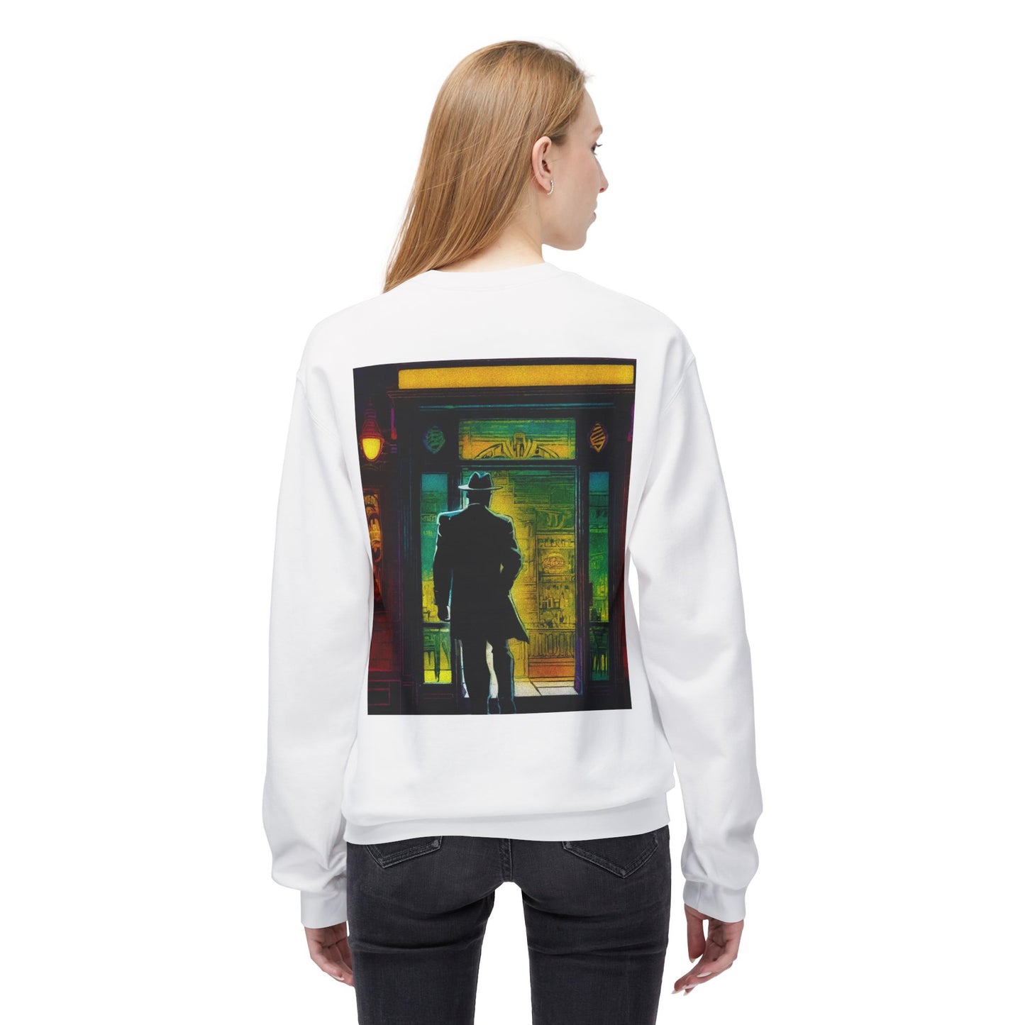 "Monday Nights" Vintage Jazz Bar Crewneck Sweatshirt - Unisex Midweight Fleece