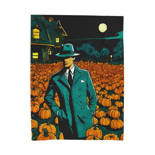 "Tormented Stroll Through The Pumpkin Patch" Velveteen Plush Blanket