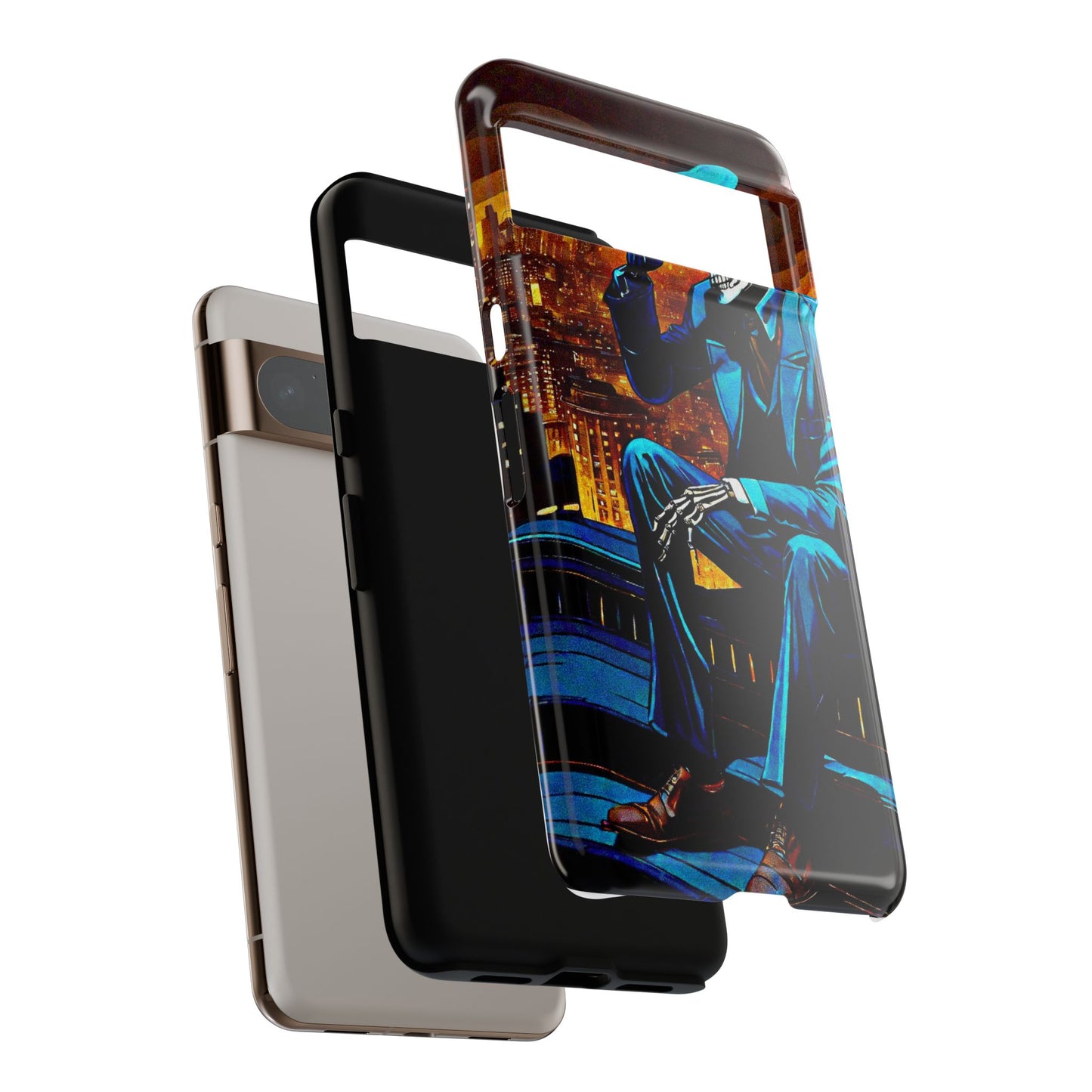 "Night On the Ton" Urban Skeleton Tough Case Stylish Phone Protection for Trendsetters