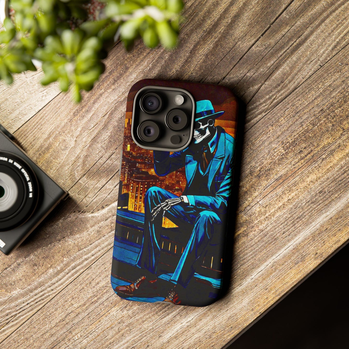 "Night On the Ton" Urban Skeleton Tough Case Stylish Phone Protection for Trendsetters