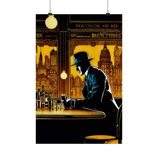 "Vintage Bonez Jazz Bar" Art Deco Poster | Matte Vertical Wall Art for Home Decor