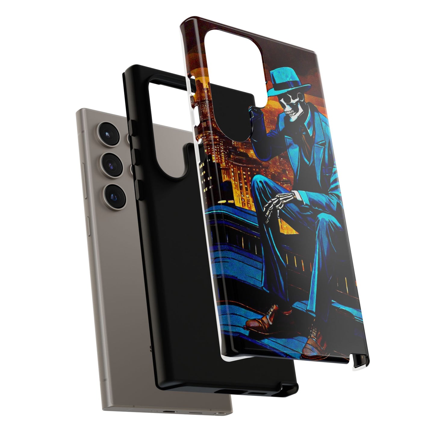 "Night On the Ton" Urban Skeleton Tough Case Stylish Phone Protection for Trendsetters