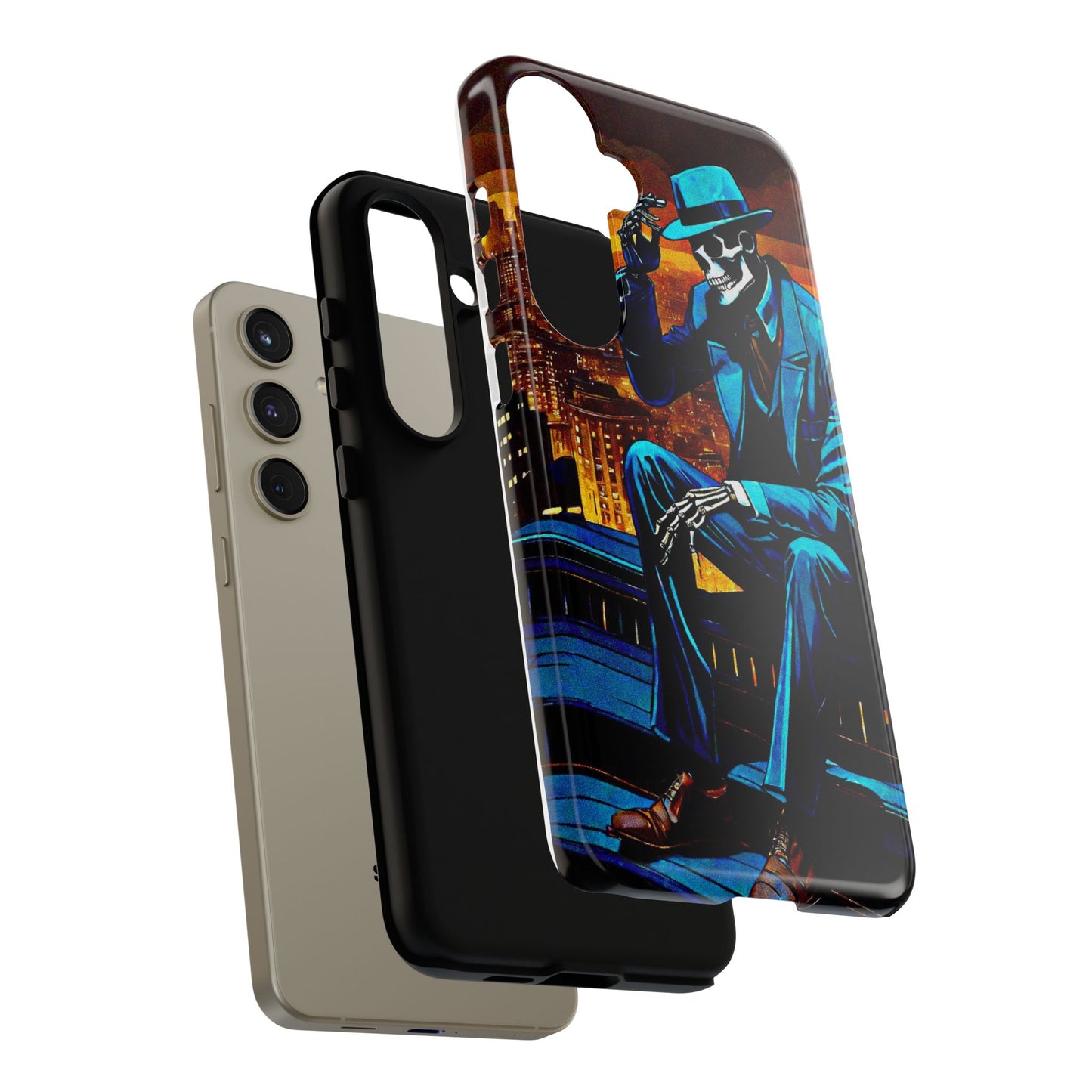 "Night On the Ton" Urban Skeleton Tough Case Stylish Phone Protection for Trendsetters