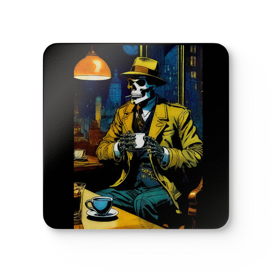 "Late Night Bonez" Corkwood Coaster Set