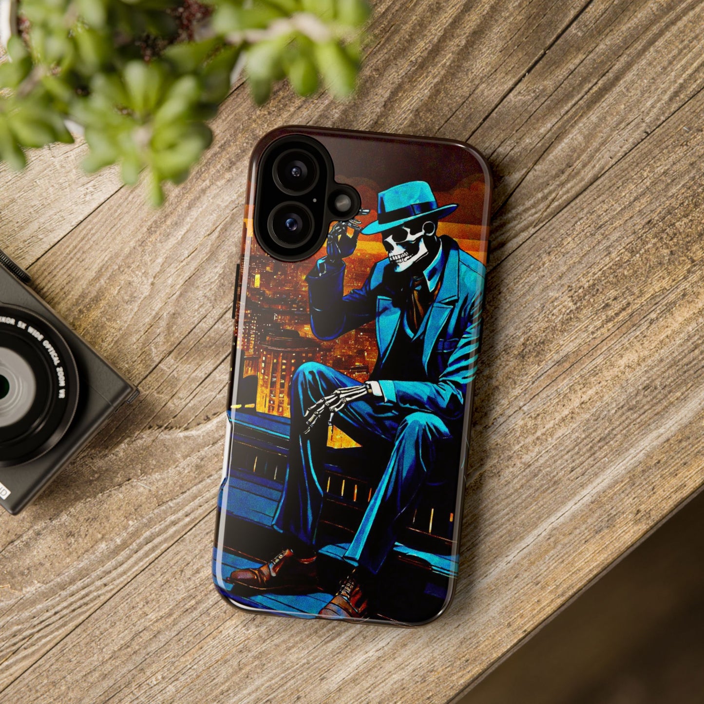 "Night On the Ton" Urban Skeleton Tough Case Stylish Phone Protection for Trendsetters