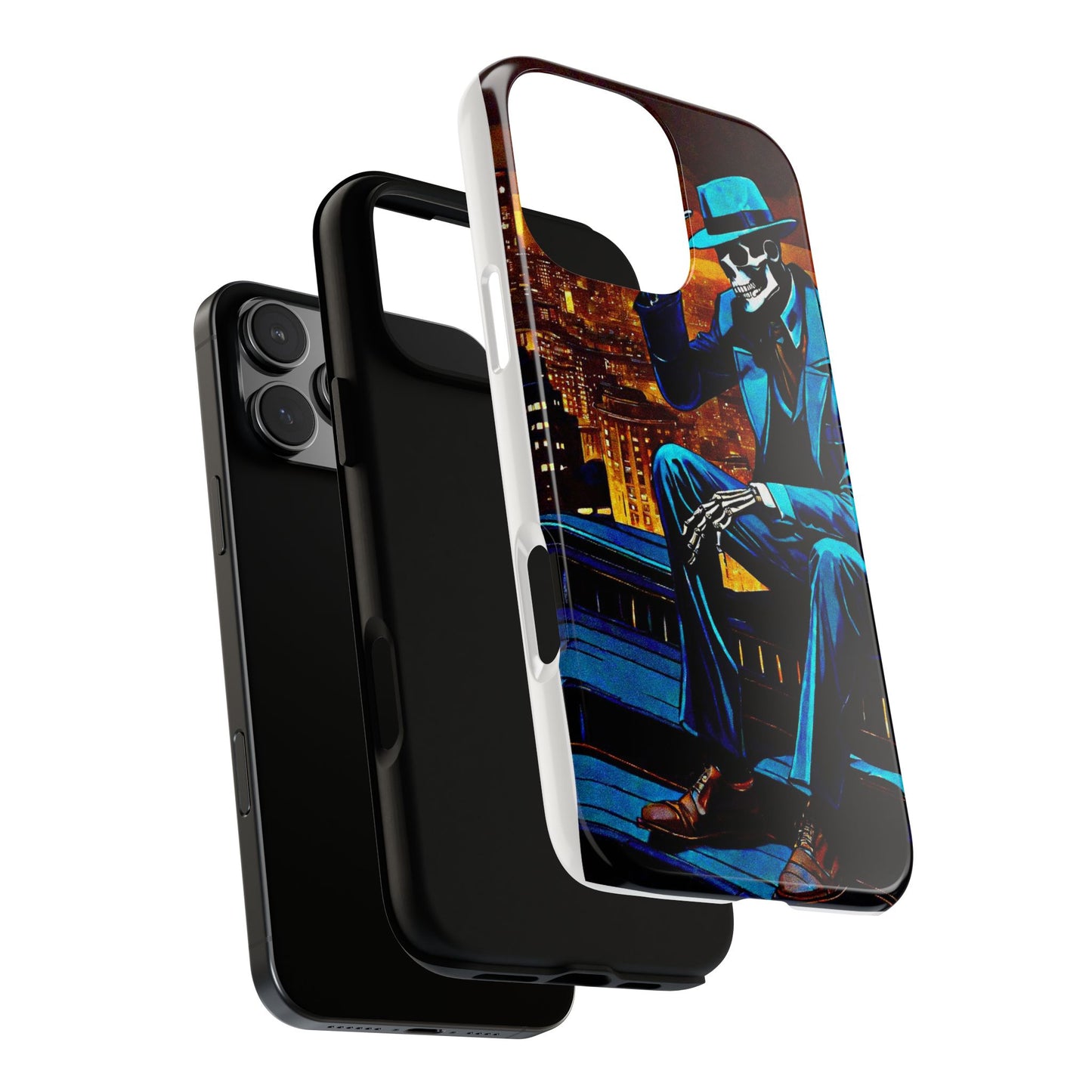 "Night On the Ton" Urban Skeleton Tough Case Stylish Phone Protection for Trendsetters