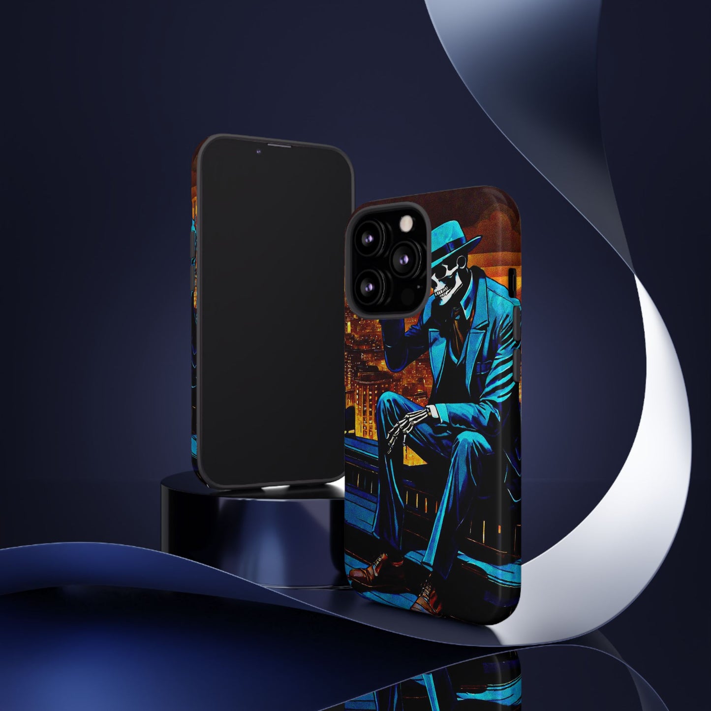 "Night On the Ton" Urban Skeleton Tough Case Stylish Phone Protection for Trendsetters