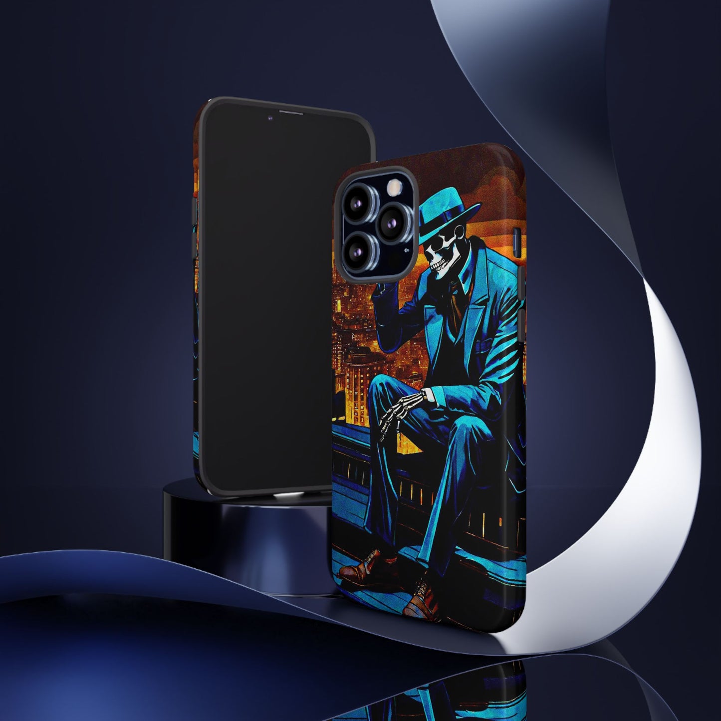 "Night On the Ton" Urban Skeleton Tough Case Stylish Phone Protection for Trendsetters