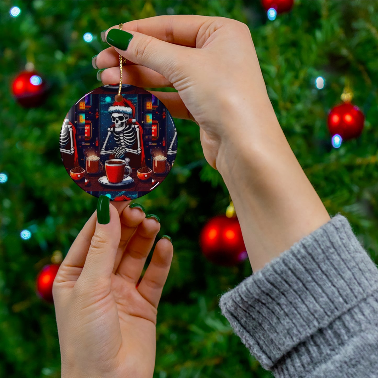 "Bonez's Christmas" Ceramic Ornament