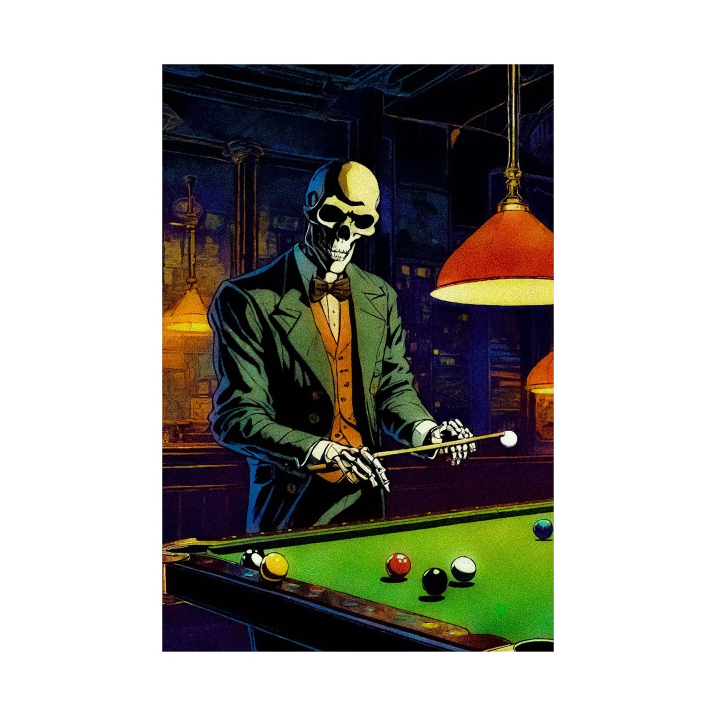 "Mr.Bonez's Jazz Bar (pool)" Matte Vertical Posters