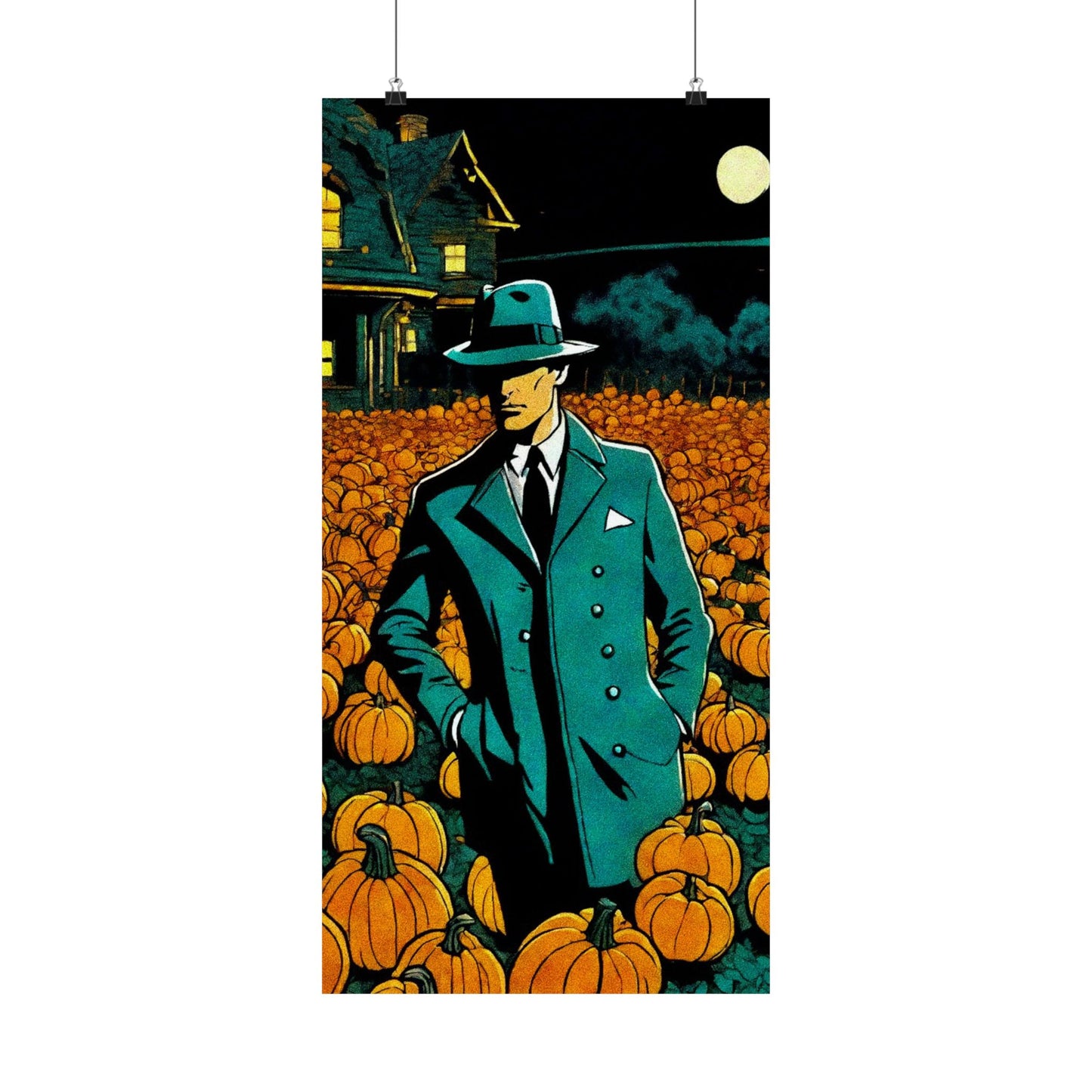 "Tormented Stroll through the pumpkin patch" Matte Vertical Posters