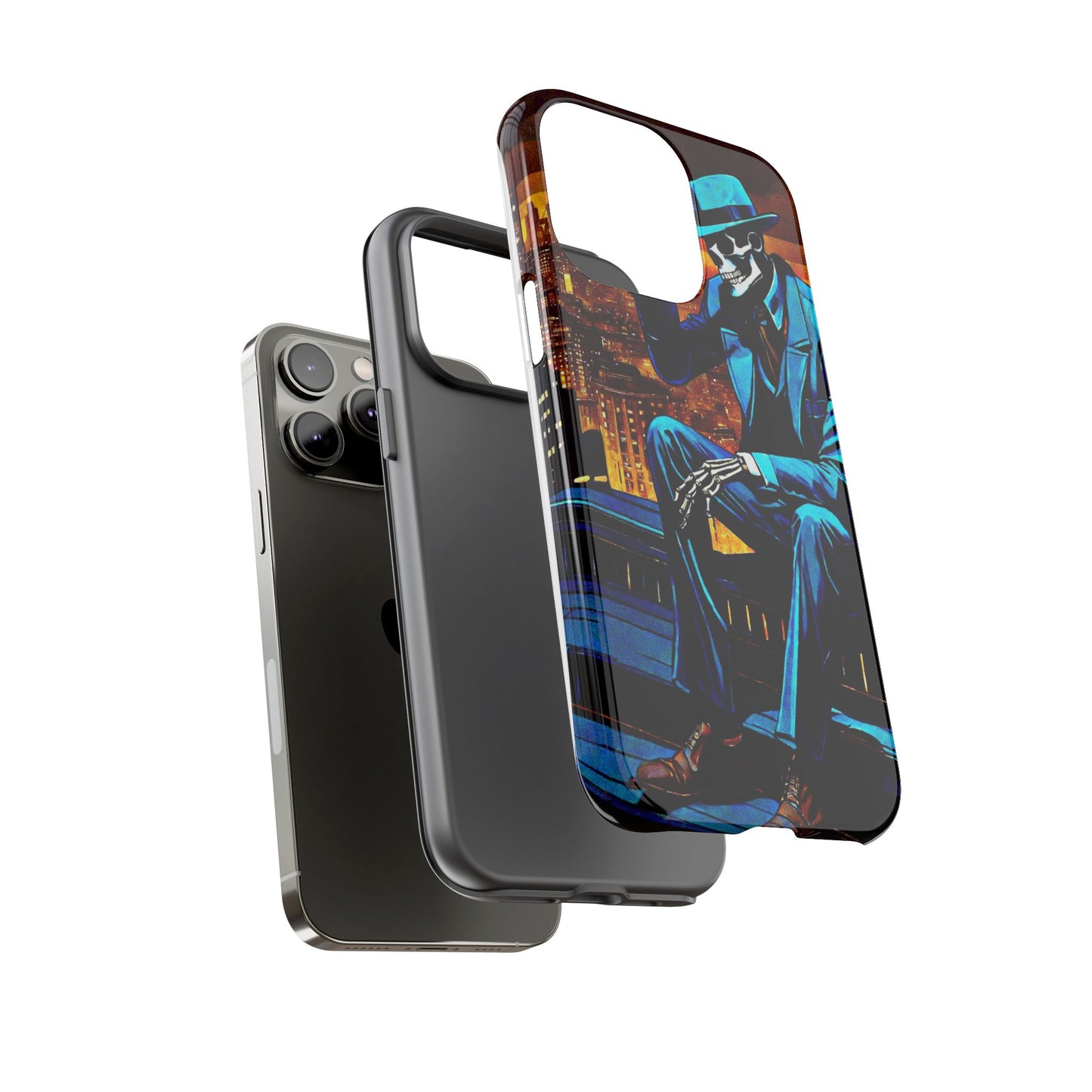 "Night On the Ton" Urban Skeleton Tough Case Stylish Phone Protection for Trendsetters