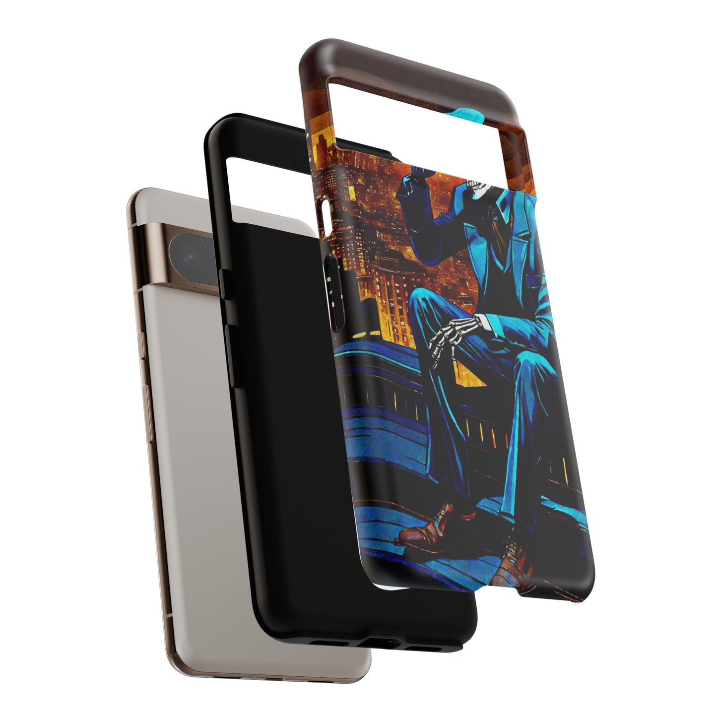 "Night On the Ton" Urban Skeleton Tough Case Stylish Phone Protection for Trendsetters