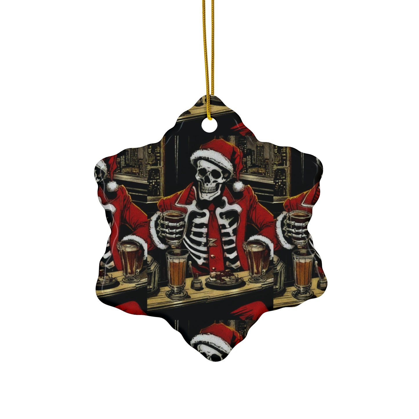 "Too Much Eggnog Santee Bonez" Ornament