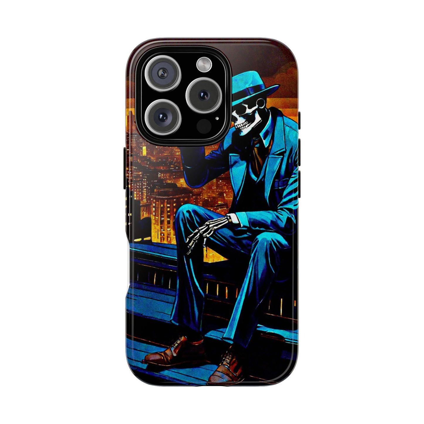 "Night On the Ton" Urban Skeleton Tough Case Stylish Phone Protection for Trendsetters