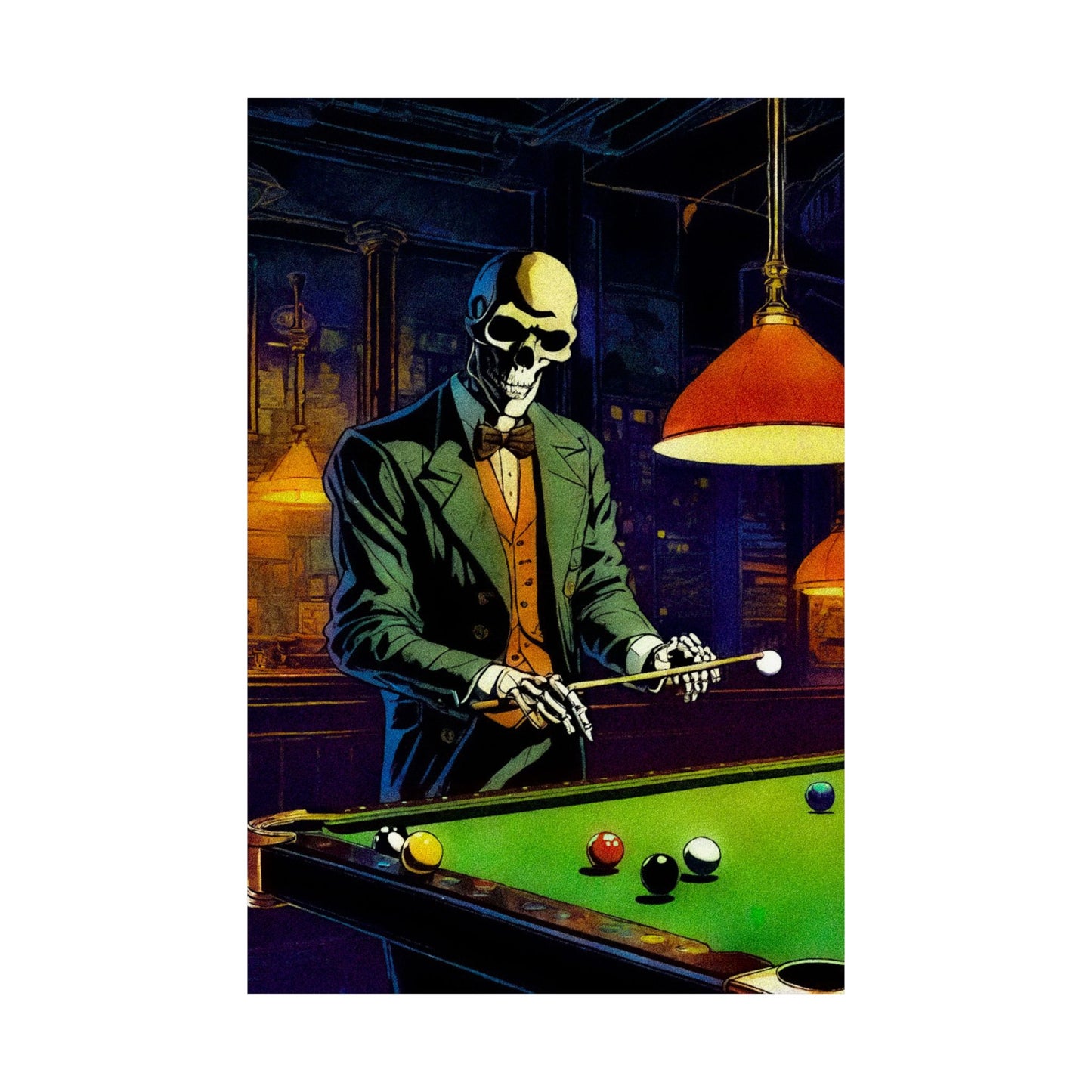 "Mr.Bonez's Jazz Bar (pool)" Matte Vertical Posters